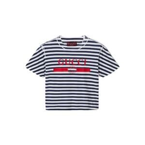 Gucci Logo Printed Striped T-Shirt Size Small NWT